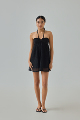Celeste Halter Lace Mini Dress